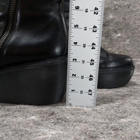 Dr. Martens Caitlin Boots Women's Size 10 Black Platform Wedge Leather Grunge - Picture 9 of 9